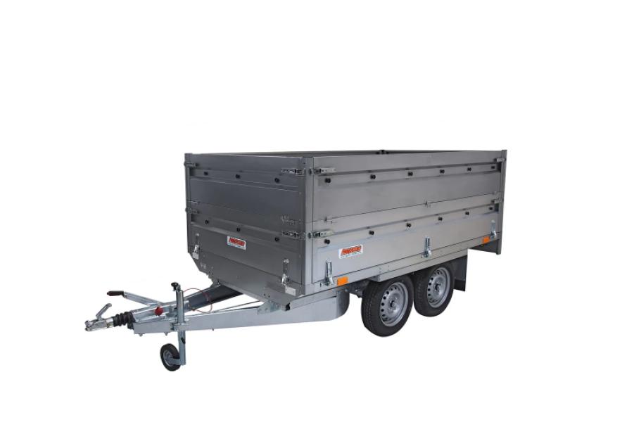 Przyczepka dwuosiowa hamowana  DMC 1300 - platforma