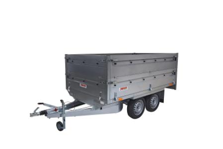 Przyczepka dwuosiowa hamowana  DMC 1300 - platforma