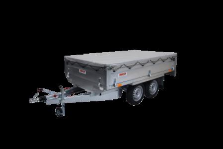 Przyczepka dwuosiowa hamowana  DMC 1300 - platforma